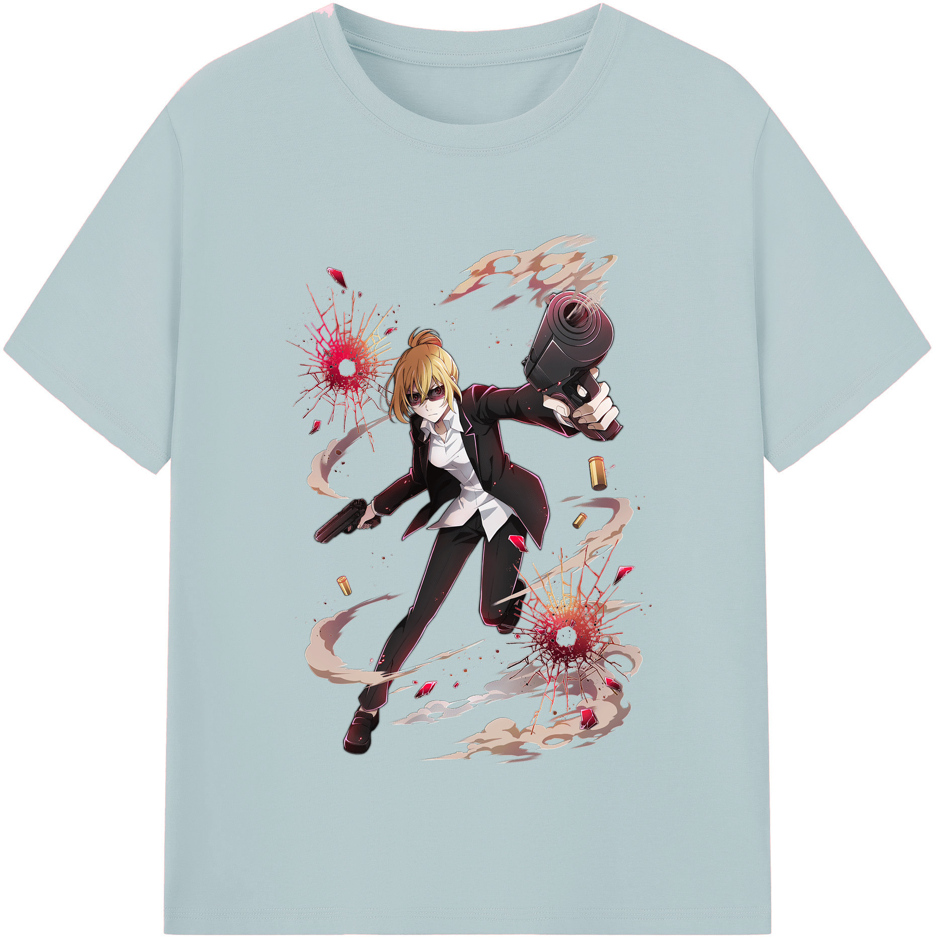 （画像用） 文豪ストレイドッグス Bungo Stray Dogs 綿100％半袖Tシャツ（フロントプリント）